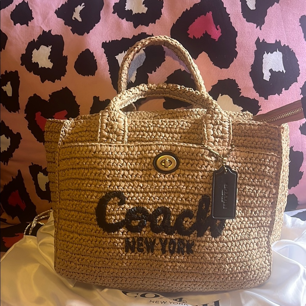 Coach Straw Tote Bag